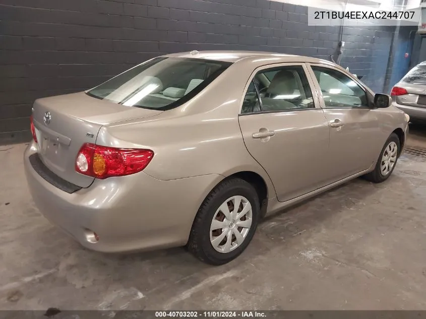 2010 Toyota Corolla Le VIN: 2T1BU4EEXAC244707 Lot: 40703202