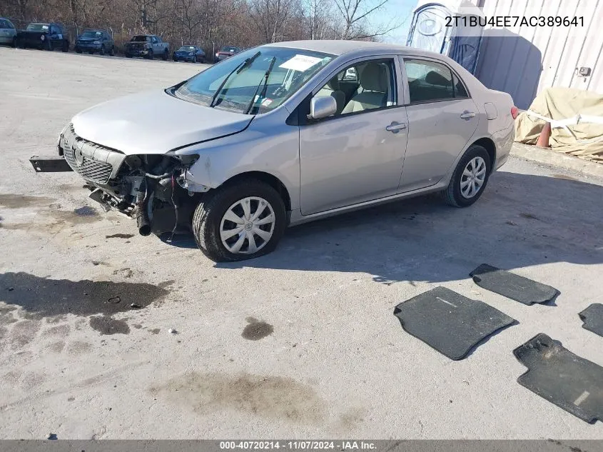 2010 Toyota Corolla Le VIN: 2T1BU4EE7AC389641 Lot: 40720214