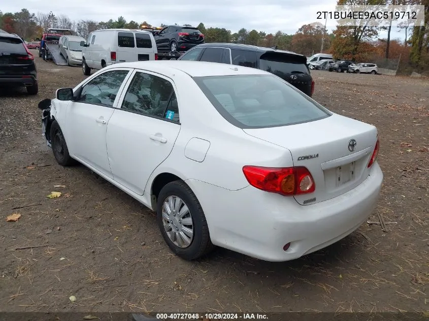 2010 Toyota Corolla Le VIN: 2T1BU4EE9AC519712 Lot: 40727048