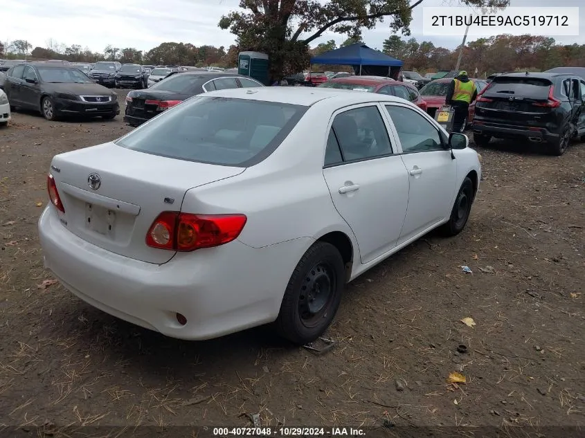 2010 Toyota Corolla Le VIN: 2T1BU4EE9AC519712 Lot: 40727048