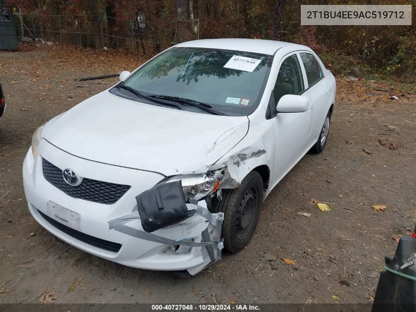 2010 Toyota Corolla Le VIN: 2T1BU4EE9AC519712 Lot: 40727048