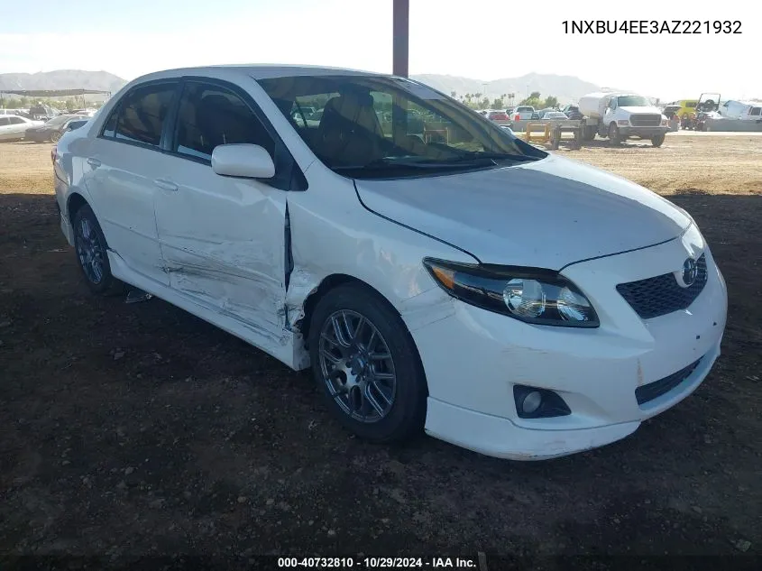 2010 Toyota Corolla S VIN: 1NXBU4EE3AZ221932 Lot: 40732810