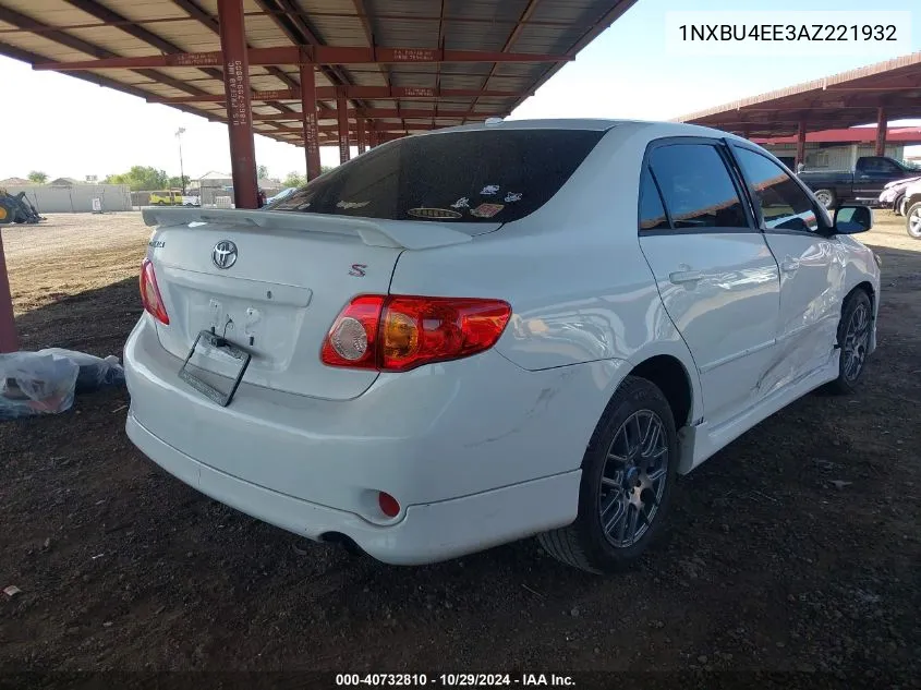 2010 Toyota Corolla S VIN: 1NXBU4EE3AZ221932 Lot: 40732810