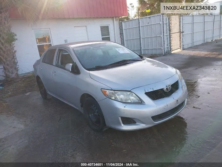 1NXBU4EEXAZ343820 2010 Toyota Corolla Le