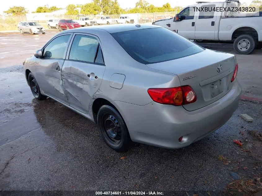 2010 Toyota Corolla Le VIN: 1NXBU4EEXAZ343820 Lot: 40734601