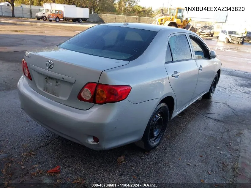 2010 Toyota Corolla Le VIN: 1NXBU4EEXAZ343820 Lot: 40734601