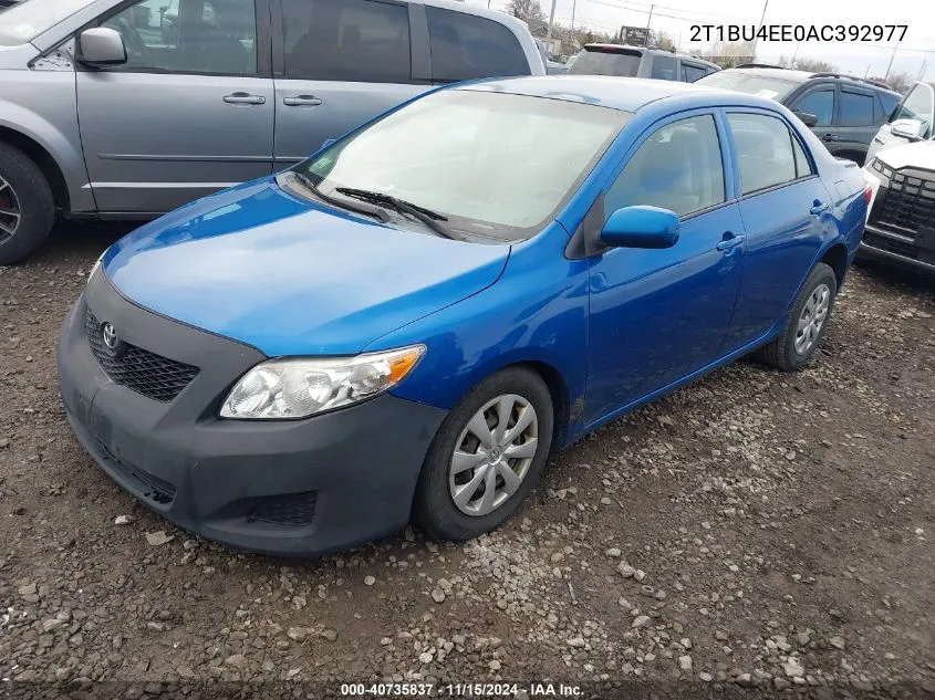 2010 Toyota Corolla Le VIN: 2T1BU4EE0AC392977 Lot: 40735837