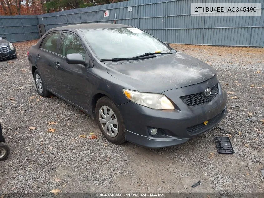 2010 Toyota Corolla Le VIN: 2T1BU4EE1AC345490 Lot: 40740856