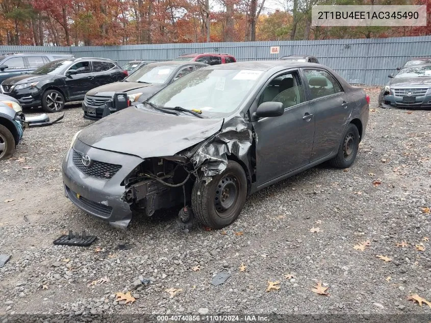 2010 Toyota Corolla Le VIN: 2T1BU4EE1AC345490 Lot: 40740856