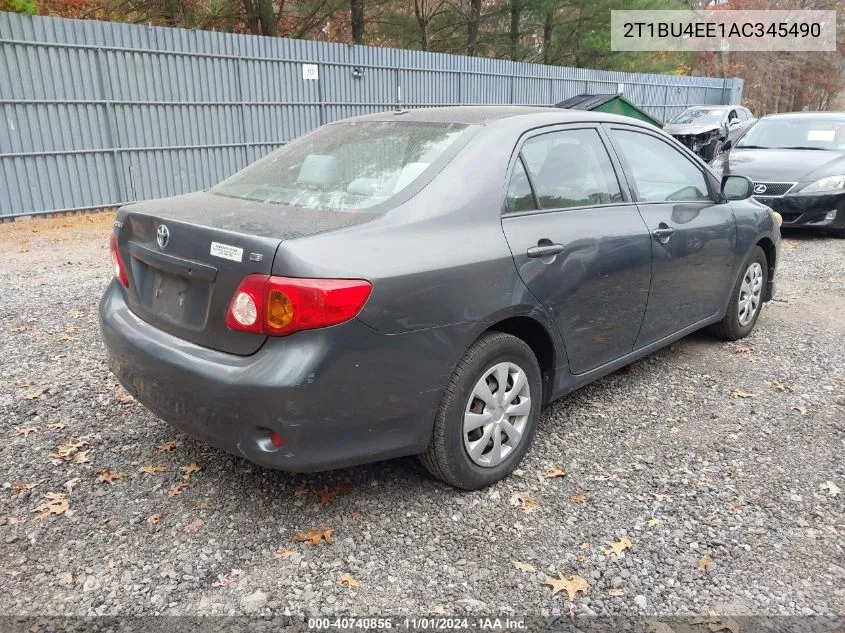 2010 Toyota Corolla Le VIN: 2T1BU4EE1AC345490 Lot: 40740856