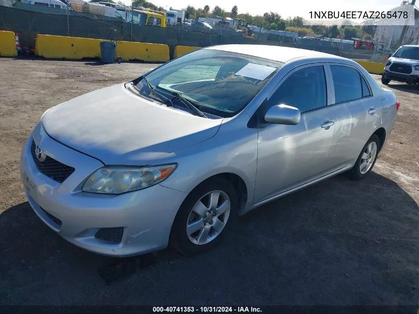 2010 Toyota Corolla Le VIN: 1NXBU4EE7AZ265478 Lot: 40741353