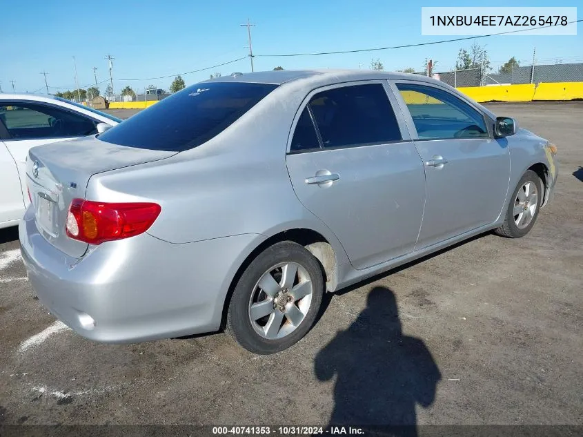 2010 Toyota Corolla Le VIN: 1NXBU4EE7AZ265478 Lot: 40741353