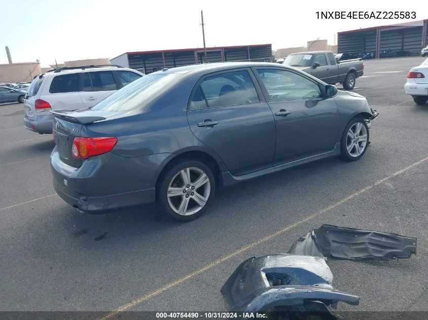 2010 Toyota Corolla Xrs VIN: 1NXBE4EE6AZ225583 Lot: 40754490