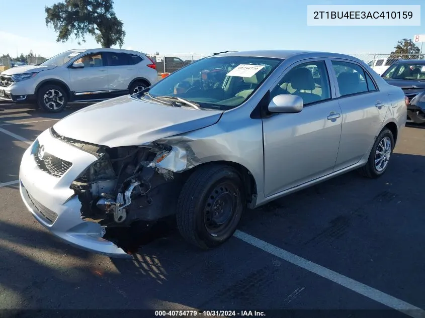 2010 Toyota Corolla Le VIN: 2T1BU4EE3AC410159 Lot: 40754779