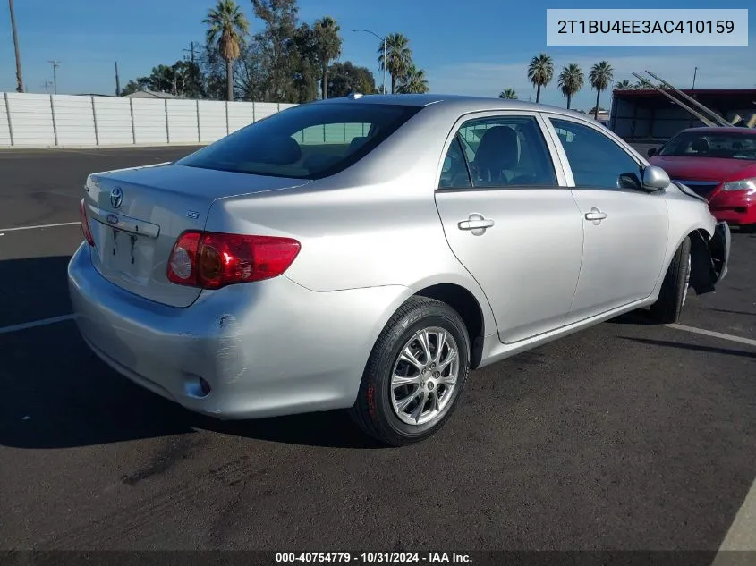 2010 Toyota Corolla Le VIN: 2T1BU4EE3AC410159 Lot: 40754779