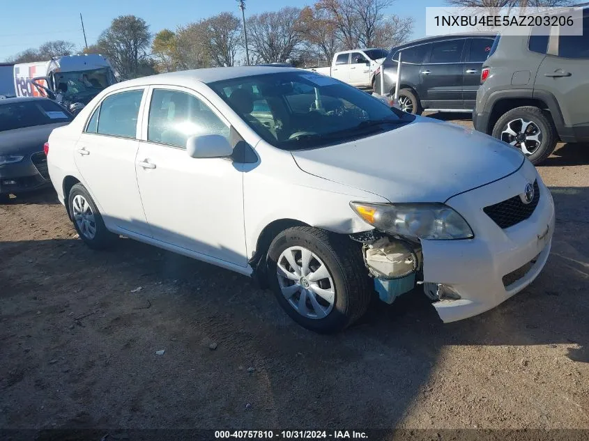 2010 Toyota Corolla Le VIN: 1NXBU4EE5AZ203206 Lot: 40757810