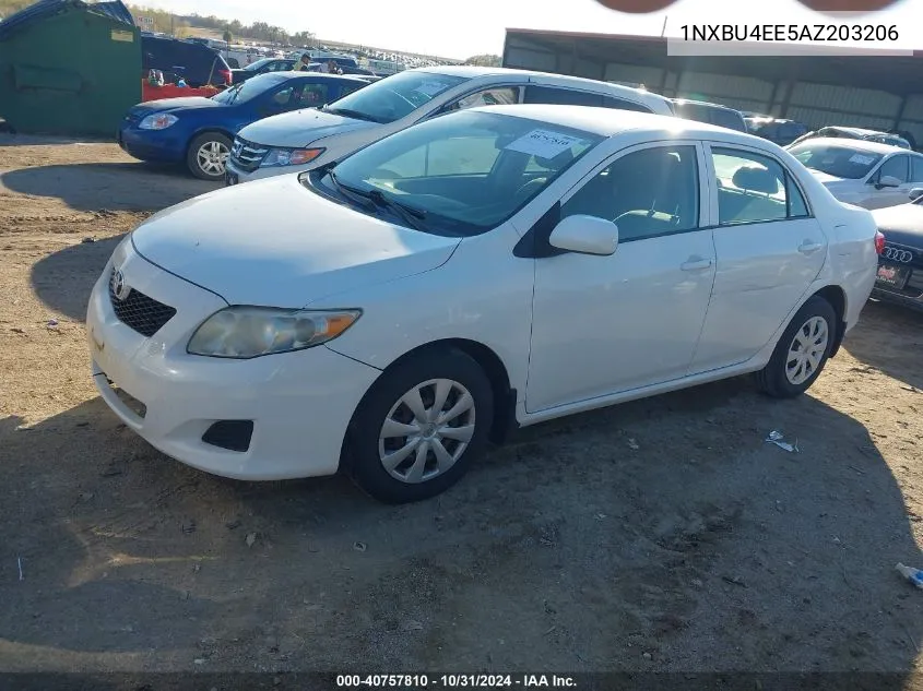 2010 Toyota Corolla Le VIN: 1NXBU4EE5AZ203206 Lot: 40757810