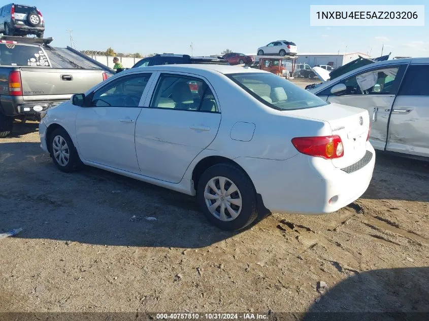 2010 Toyota Corolla Le VIN: 1NXBU4EE5AZ203206 Lot: 40757810