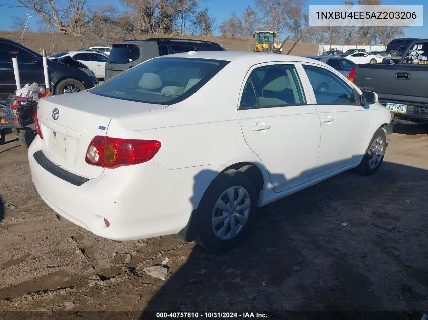 2010 Toyota Corolla Le VIN: 1NXBU4EE5AZ203206 Lot: 40757810