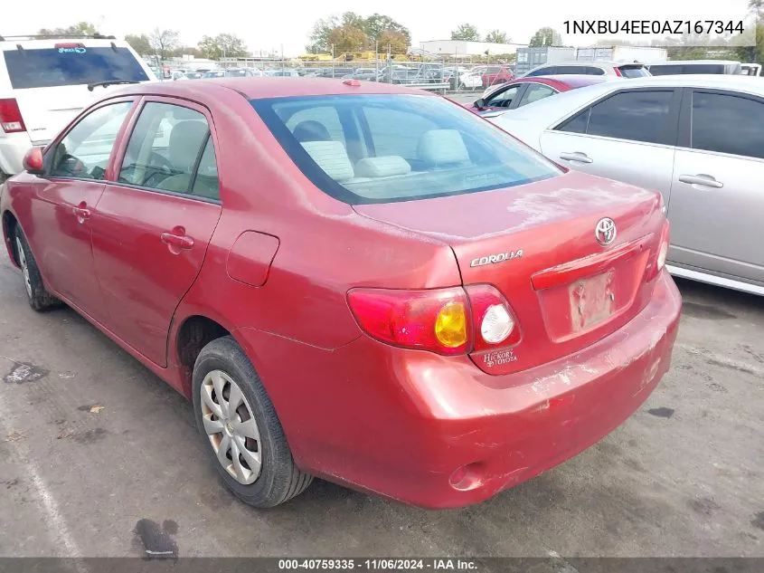 2010 Toyota Corolla Le VIN: 1NXBU4EE0AZ167344 Lot: 40759335