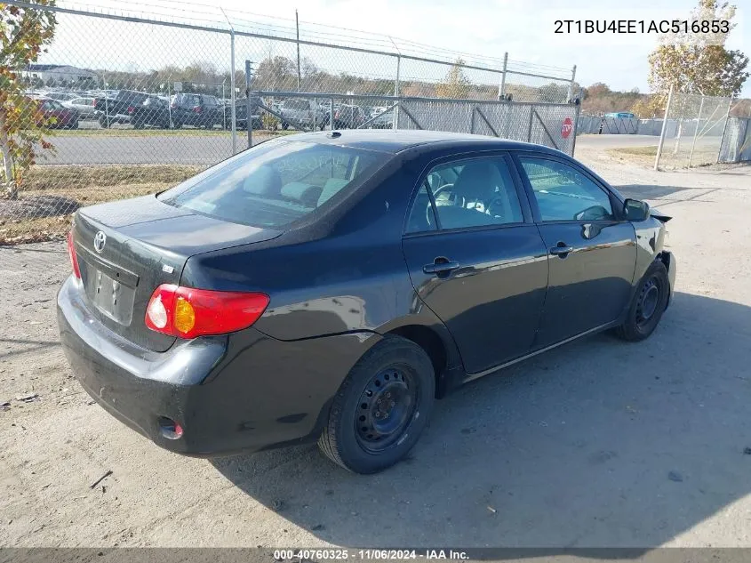 2010 Toyota Corolla Le VIN: 2T1BU4EE1AC516853 Lot: 40760325