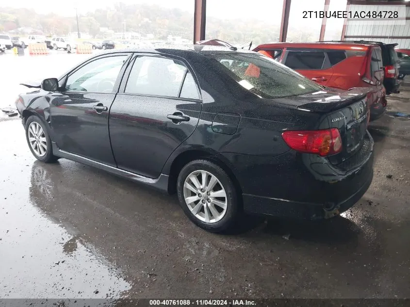 2010 Toyota Corolla S/Le/Xle VIN: 2T1BU4EE1AC484728 Lot: 40761088