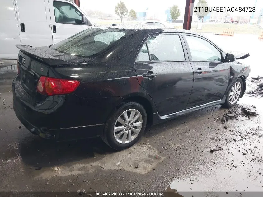 2010 Toyota Corolla S/Le/Xle VIN: 2T1BU4EE1AC484728 Lot: 40761088