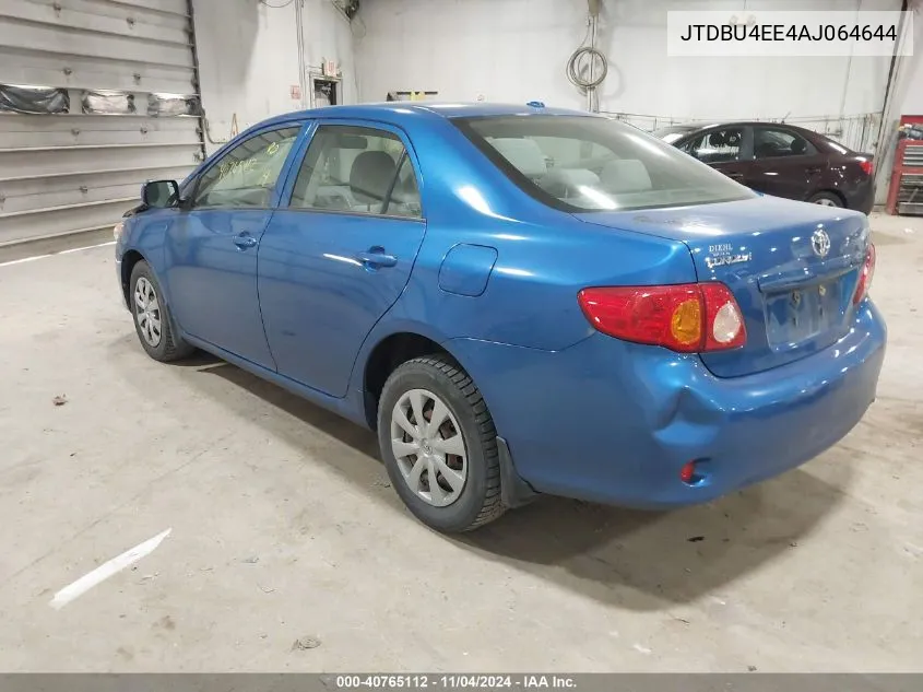 2010 Toyota Corolla Le VIN: JTDBU4EE4AJ064644 Lot: 40765112