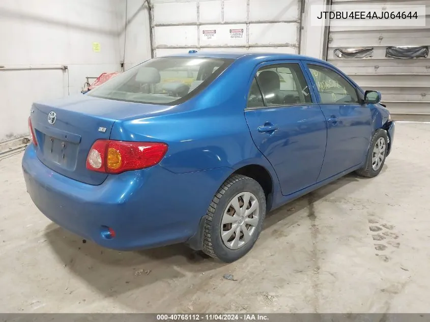 2010 Toyota Corolla Le VIN: JTDBU4EE4AJ064644 Lot: 40765112