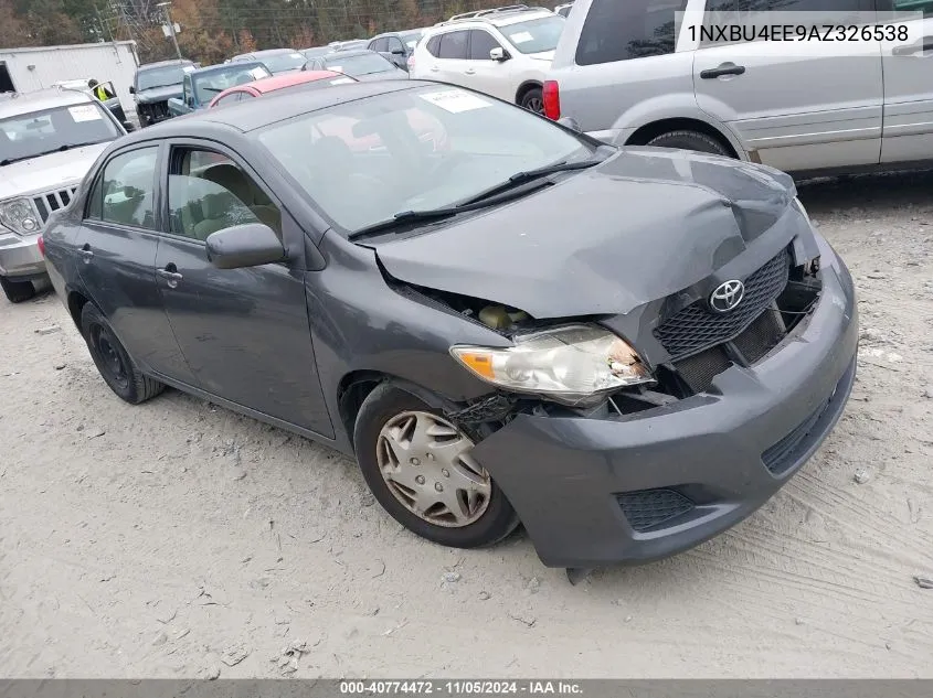 2010 Toyota Corolla Le VIN: 1NXBU4EE9AZ326538 Lot: 40774472