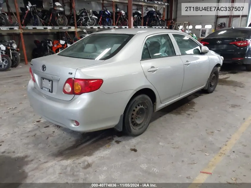 2010 Toyota Corolla Ce VIN: 2T1BU4EE7AC337507 Lot: 40774836