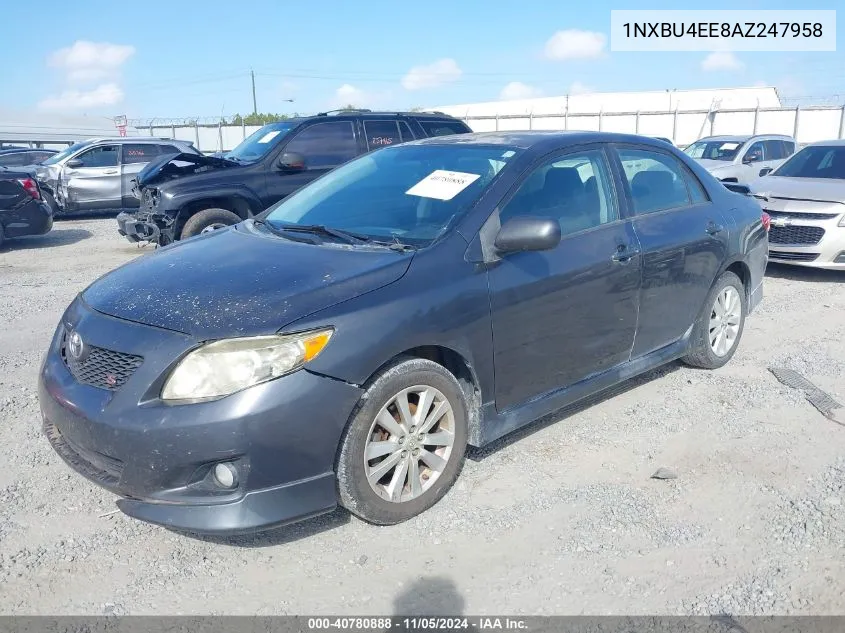 2010 Toyota Corolla S VIN: 1NXBU4EE8AZ247958 Lot: 40780888