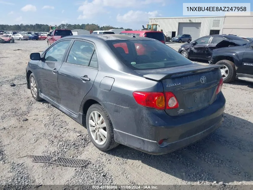 2010 Toyota Corolla S VIN: 1NXBU4EE8AZ247958 Lot: 40780888