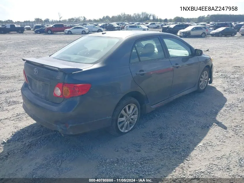 2010 Toyota Corolla S VIN: 1NXBU4EE8AZ247958 Lot: 40780888