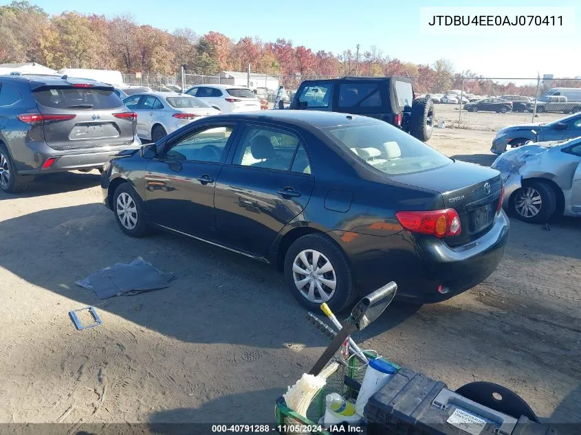 2010 Toyota Corolla Le VIN: JTDBU4EE0AJ070411 Lot: 40791288