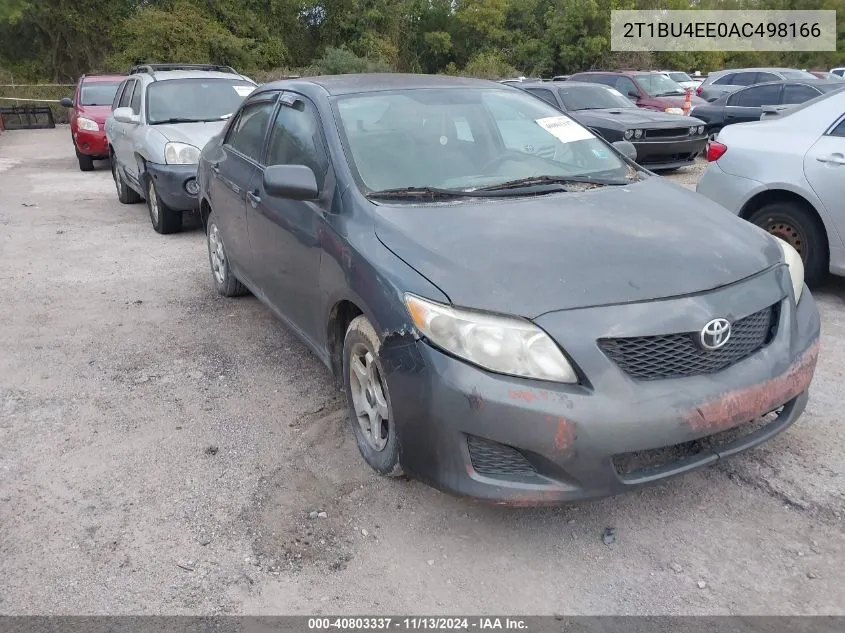 2010 Toyota Corolla Le VIN: 2T1BU4EE0AC498166 Lot: 40803337