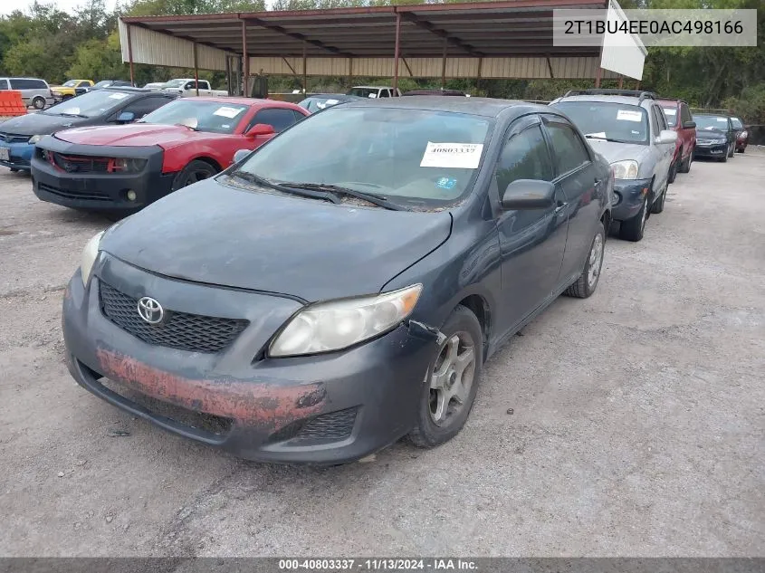 2010 Toyota Corolla Le VIN: 2T1BU4EE0AC498166 Lot: 40803337