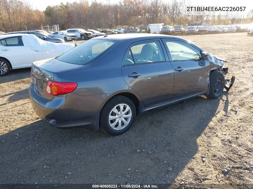 2010 Toyota Corolla Le VIN: 2T1BU4EE6AC226057 Lot: 40805223