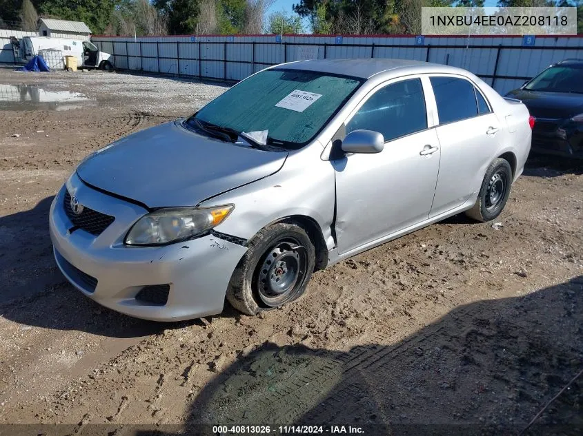 2010 Toyota Corolla Le VIN: 1NXBU4EE0AZ208118 Lot: 40813026