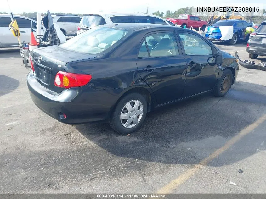 2010 Toyota Corolla Le VIN: 1NXBU4EEXAZ308016 Lot: 40813114