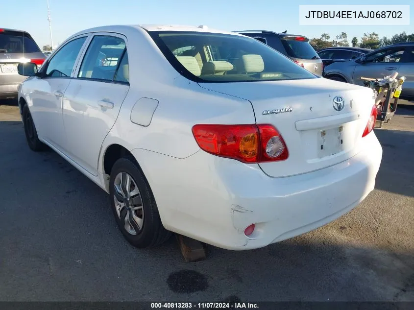 2010 Toyota Corolla Le VIN: JTDBU4EE1AJ068702 Lot: 40813283