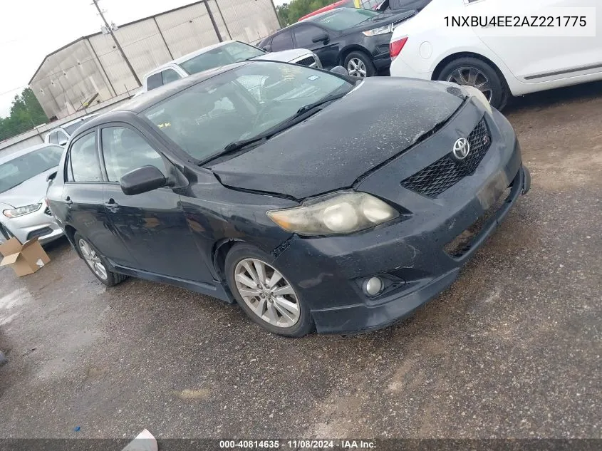 2010 Toyota Corolla S VIN: 1NXBU4EE2AZ221775 Lot: 40814635