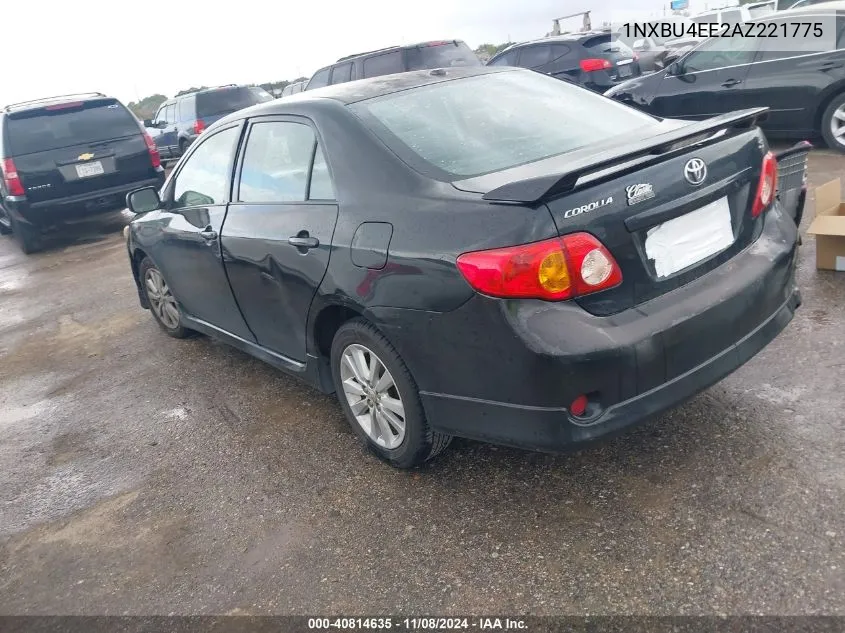 2010 Toyota Corolla S VIN: 1NXBU4EE2AZ221775 Lot: 40814635