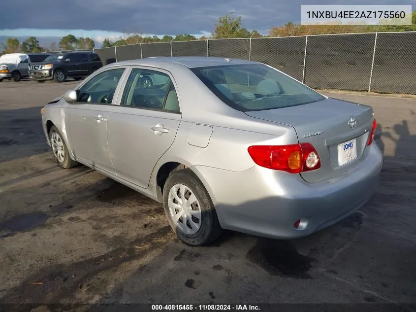 2010 Toyota Corolla Le VIN: 1NXBU4EE2AZ175560 Lot: 40815455