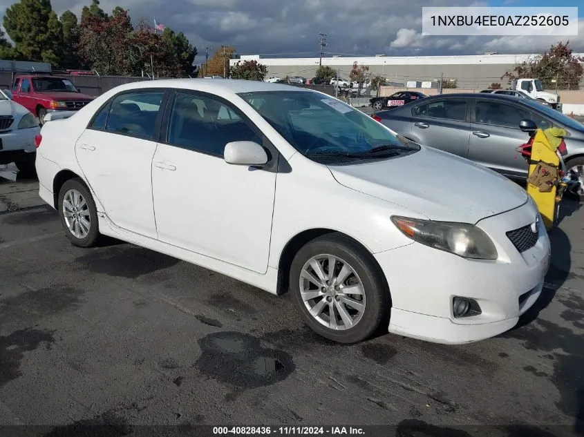 2010 Toyota Corolla S VIN: 1NXBU4EE0AZ252605 Lot: 40828436