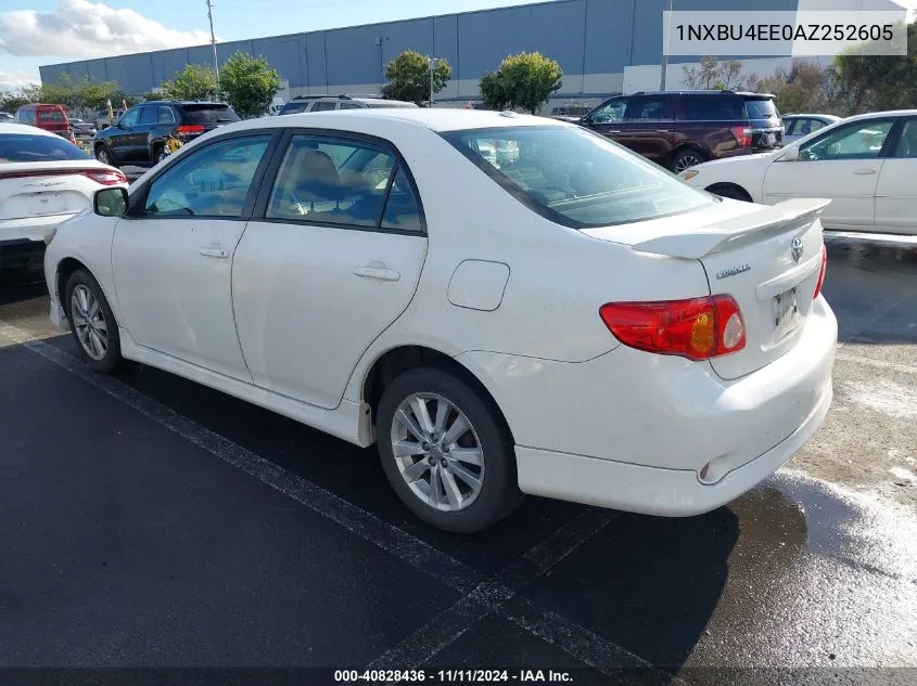 2010 Toyota Corolla S VIN: 1NXBU4EE0AZ252605 Lot: 40828436