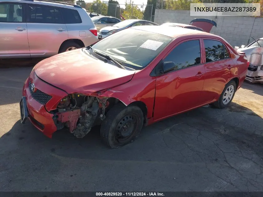 2010 Toyota Corolla VIN: 1NXBU4EE8AZ287389 Lot: 40829520