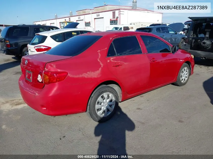 2010 Toyota Corolla VIN: 1NXBU4EE8AZ287389 Lot: 40829520