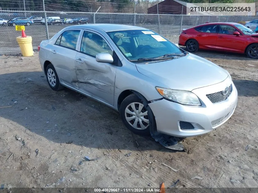 2010 Toyota Corolla Le VIN: 2T1BU4EE3AC225643 Lot: 40829667