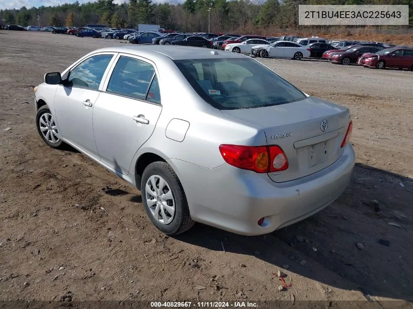 2010 Toyota Corolla Le VIN: 2T1BU4EE3AC225643 Lot: 40829667